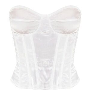White satin corset
